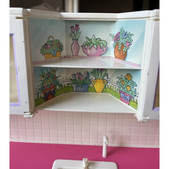 Tyco Vintage Kitchen Littles Deluxe Kitchen Center Refrigerator Stove WORKS READ - Picture 5 of 15